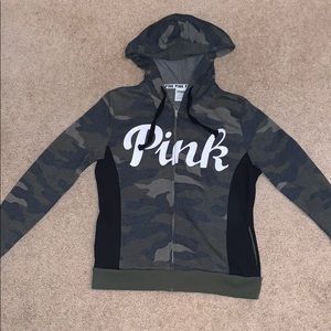 PINK Camo Zip Up Jacket